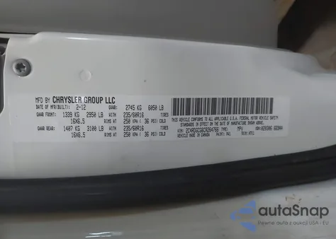 2012 Dodge Grand Caravan Sxt z USA, uszkodzony, nr VIN 2C4RDGCG6CR264766